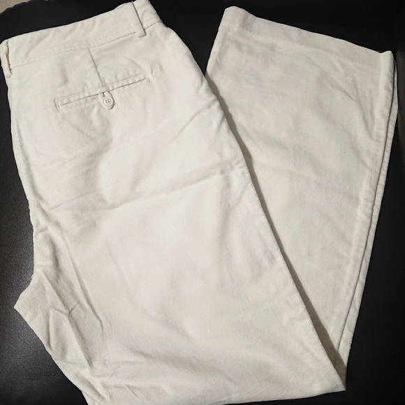 New York & Co Velour Slacks - Cream - Picture 1 of 3